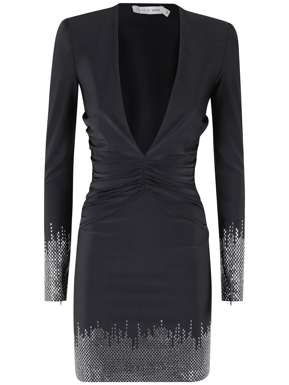 Crystal-Embellished Mini Dress