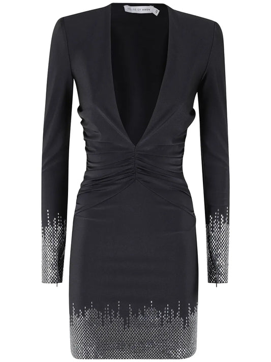 Crystal-Embellished Mini Dress