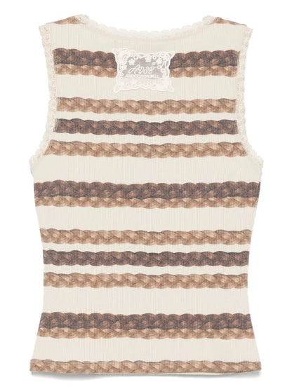 Hair Braid-Stripe Tank Top