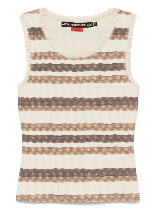 Hair Braid-Stripe Tank Top