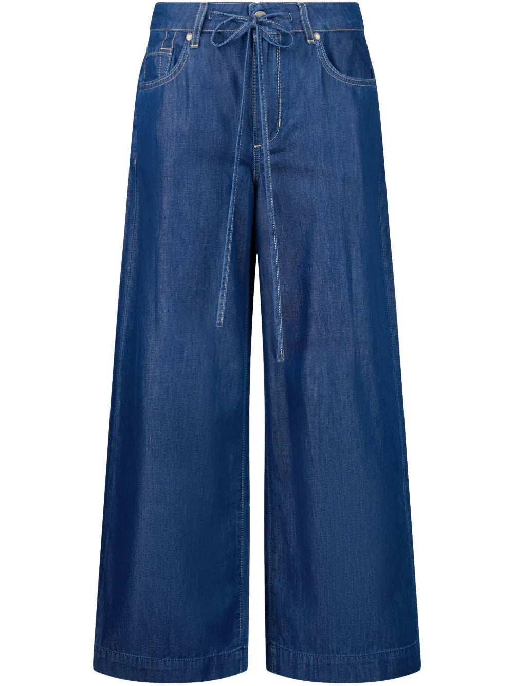 Tie-Waist Flared Jeans