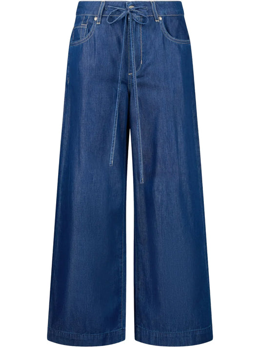 Tie-Waist Flared Jeans