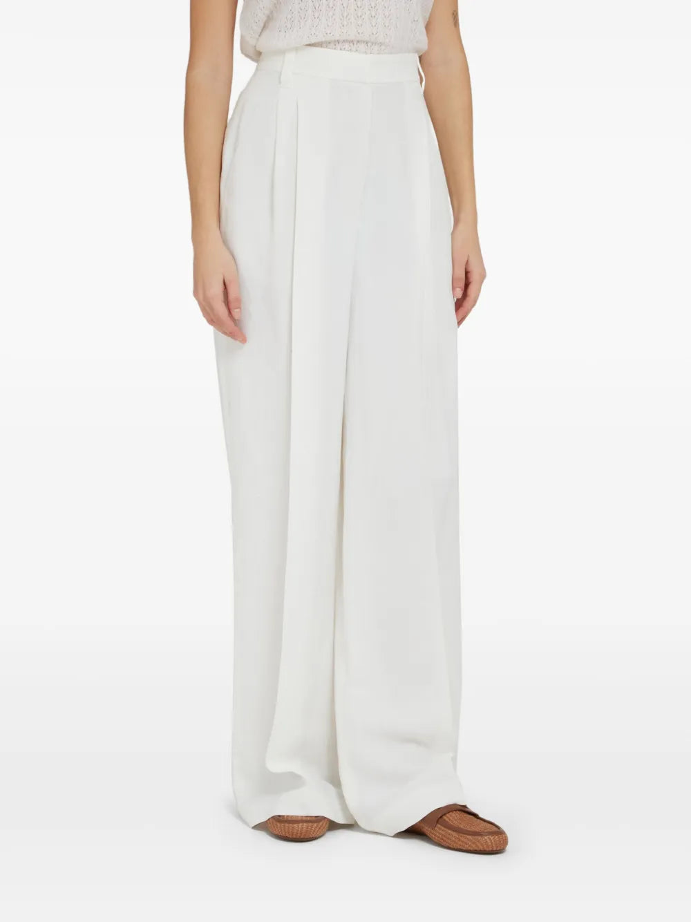 Pintuck Detailing Tailored Trousers