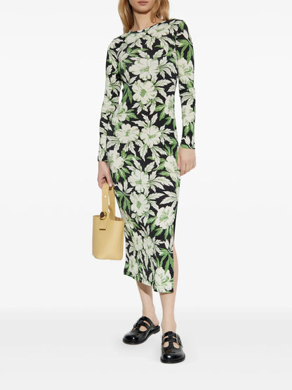 Silk-Blend Dress