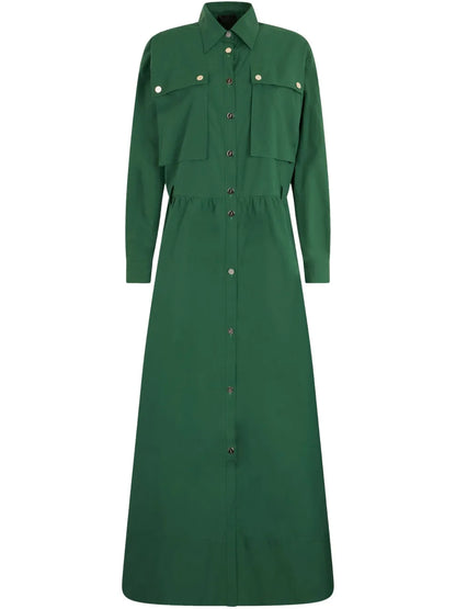 Button-Front Utility Dress