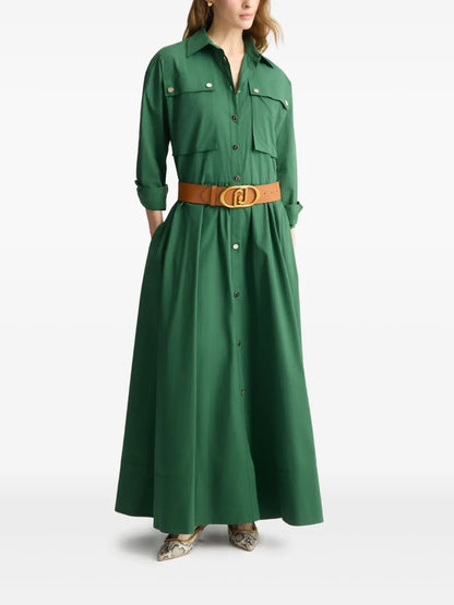Button-Front Utility Dress