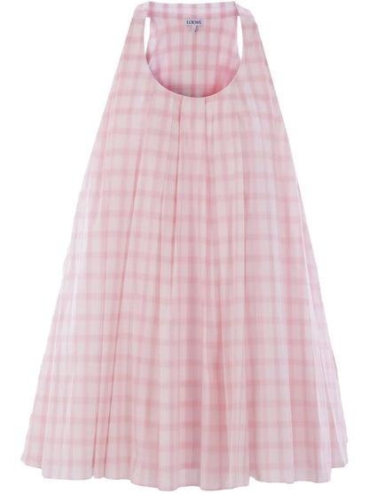 Checked Midi Dress