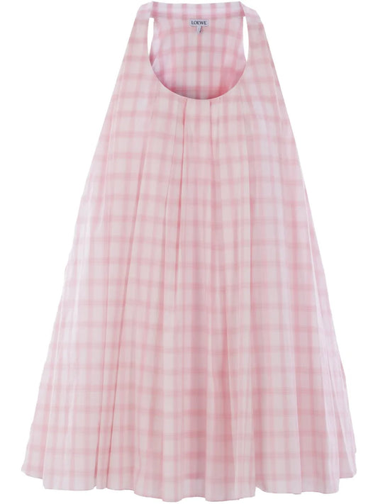 Checked Midi Dress