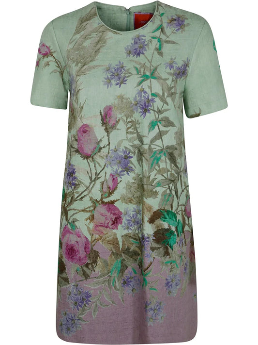 Floral-Print Mini Dress