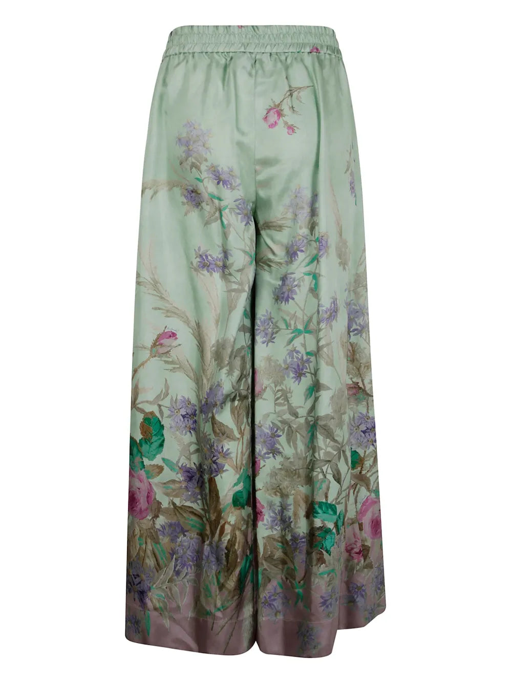 Heath Placée-Print Silk Trousers