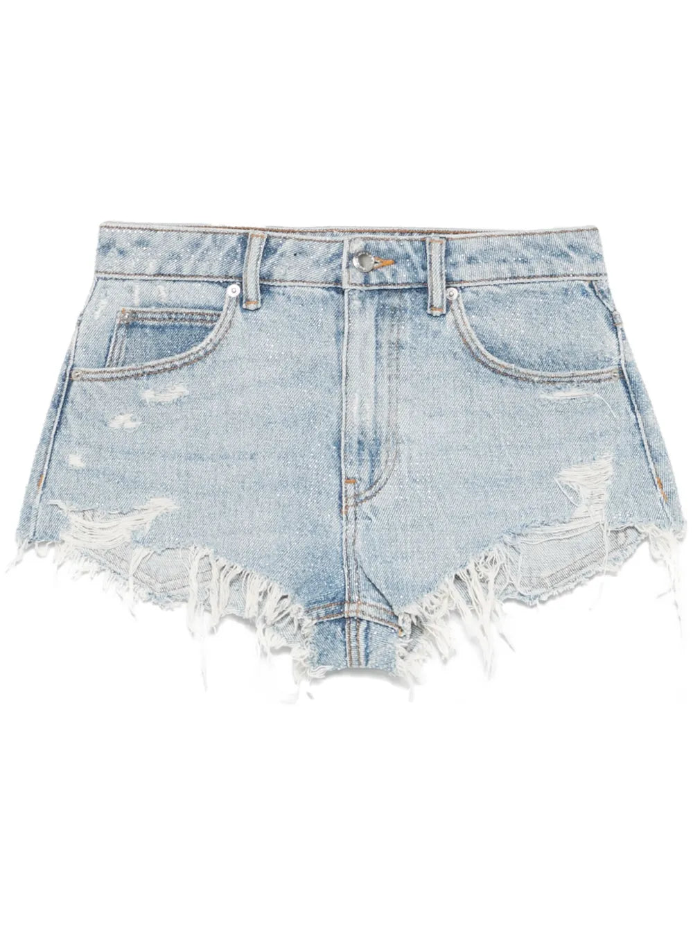 Rhinestoned Frayed Shorts