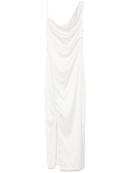 Draped Satin Dress