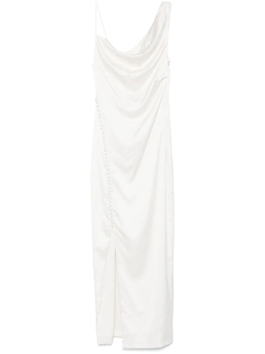 Draped Satin Dress