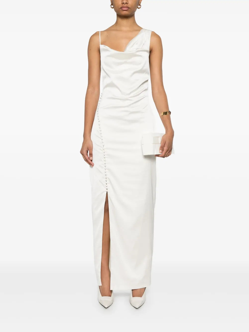 Draped Satin Dress