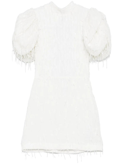 Puff-Sleeve Mini Dress