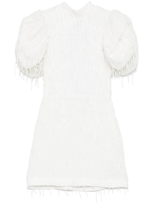 Puff-Sleeve Mini Dress