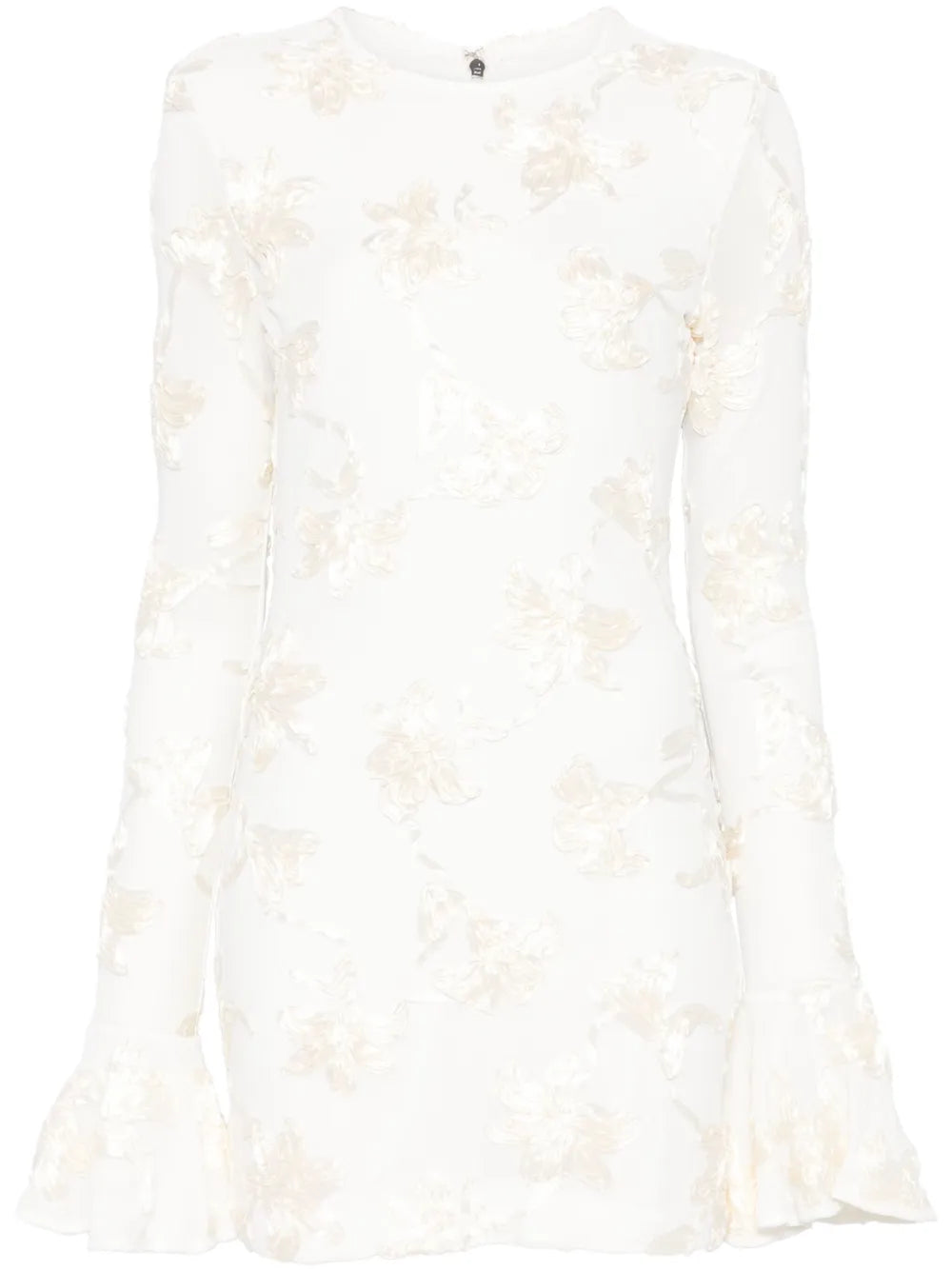 Flower-Mesh Mini Dress