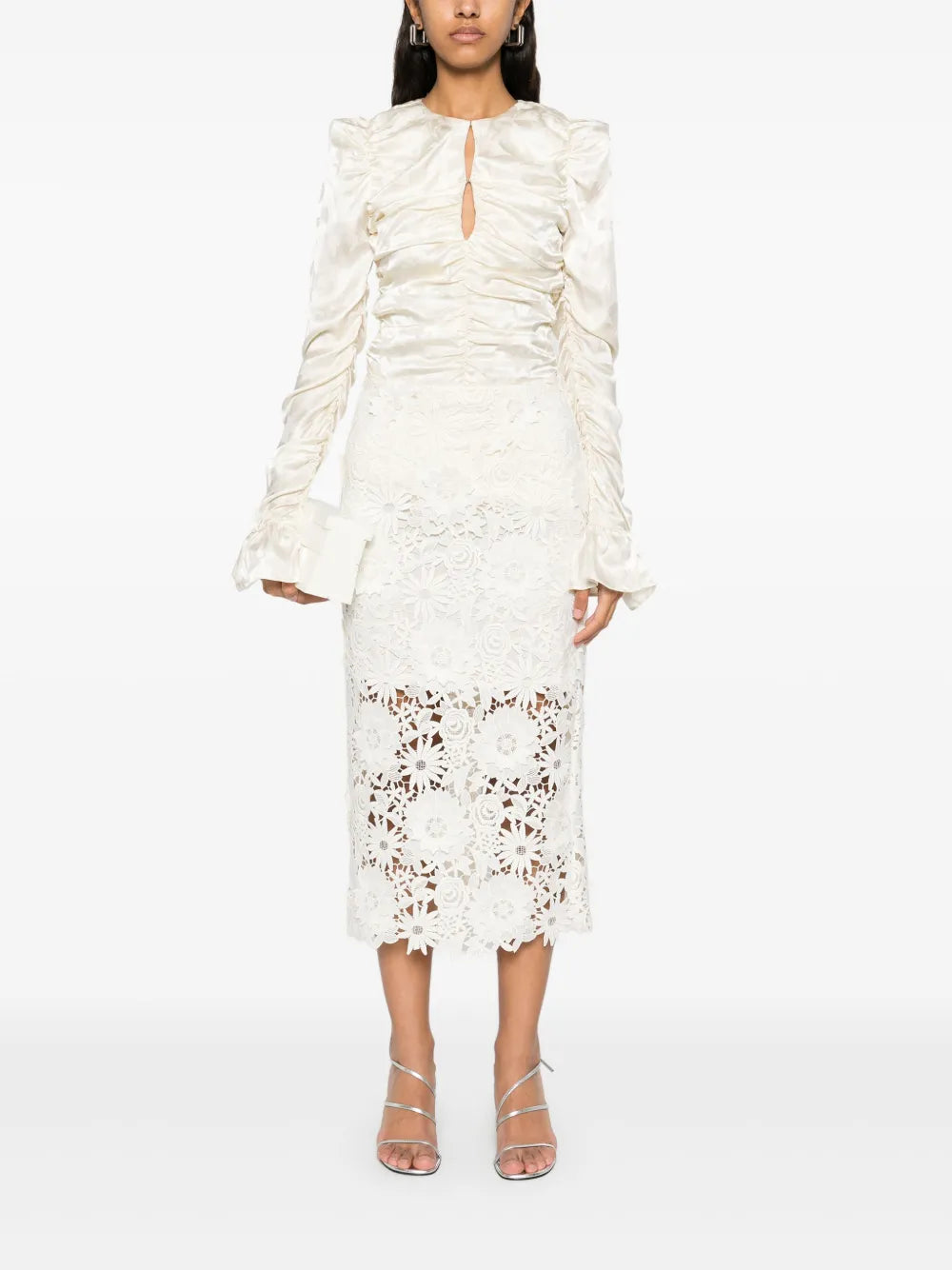 3D Lace Pencil Skirt