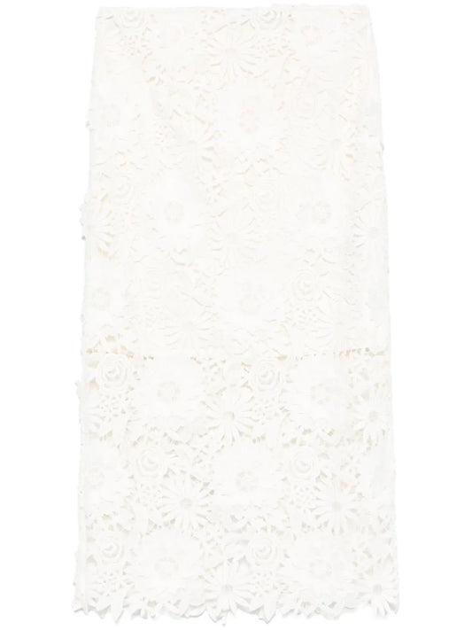 3D Lace Pencil Skirt