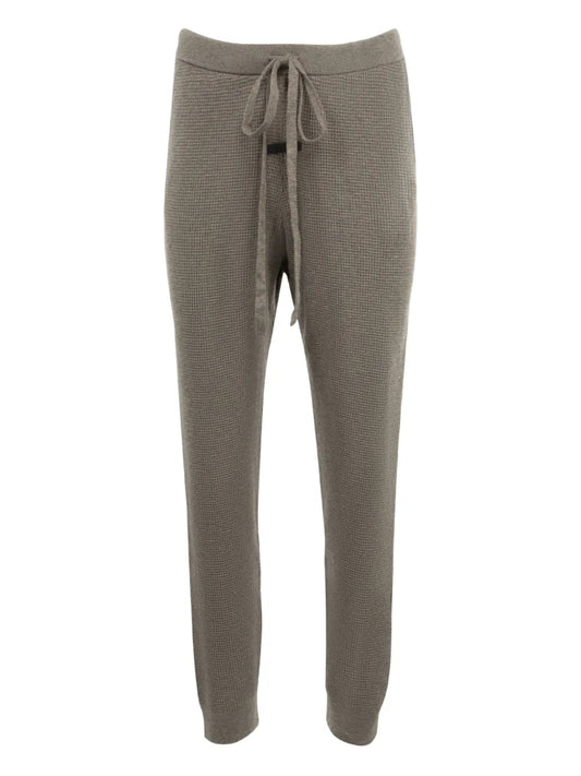 Waffle-Knit Track Pants