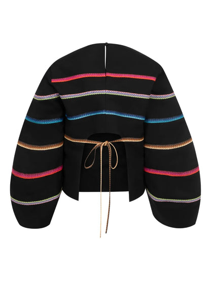 Triped Raffia Jumper