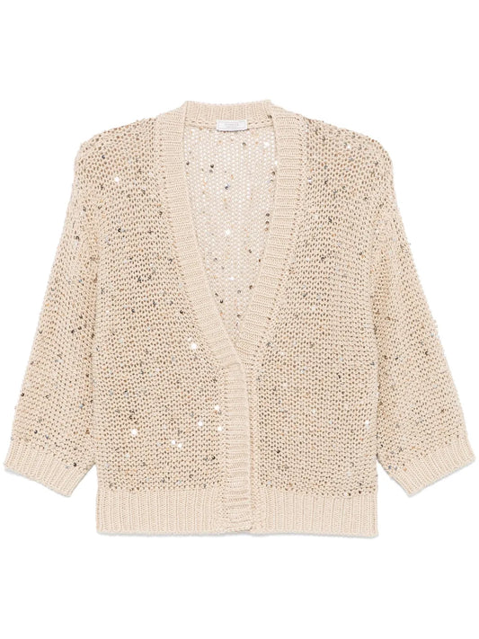 Crochet-Knit Cardigan