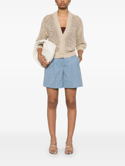 Crochet-Knit Cardigan
