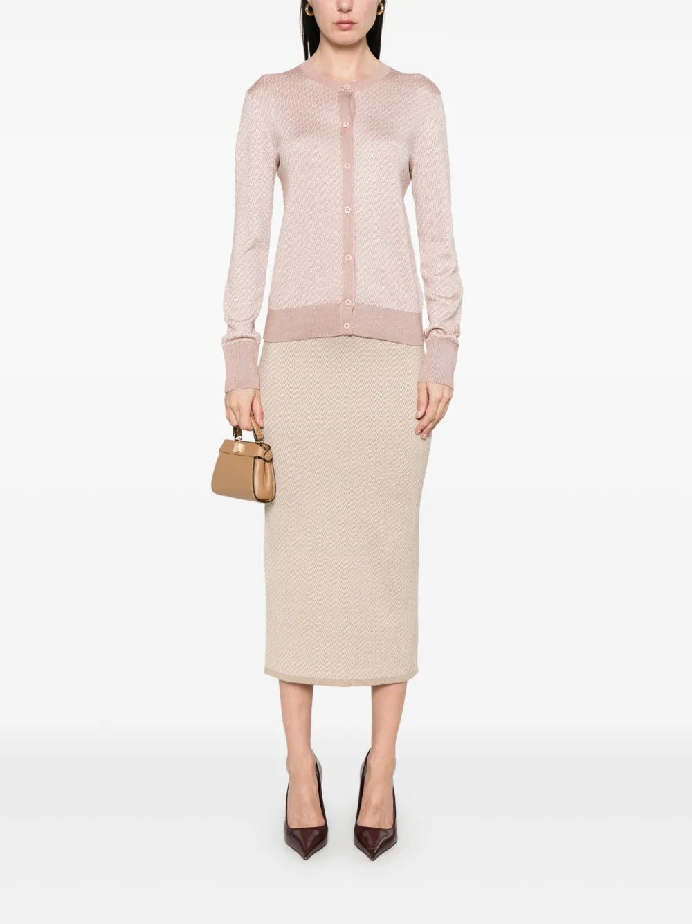 Ff-Jacquard Cardigan