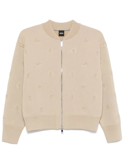 Logo-Embossed Cardigan