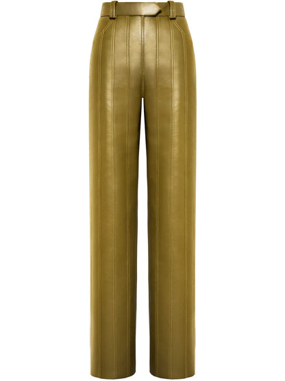 Faux-Leather Trousers