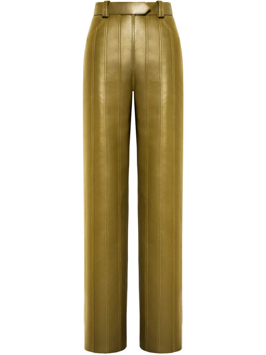 Faux-Leather Trousers