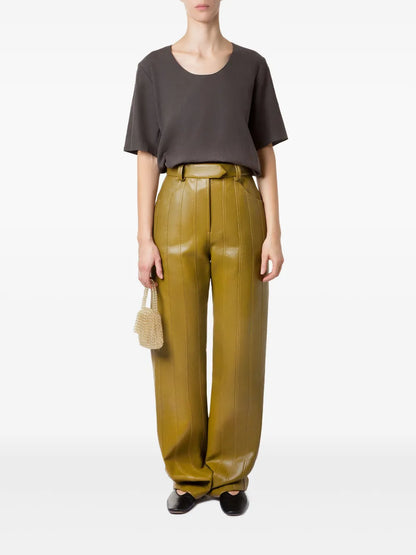 Faux-Leather Trousers