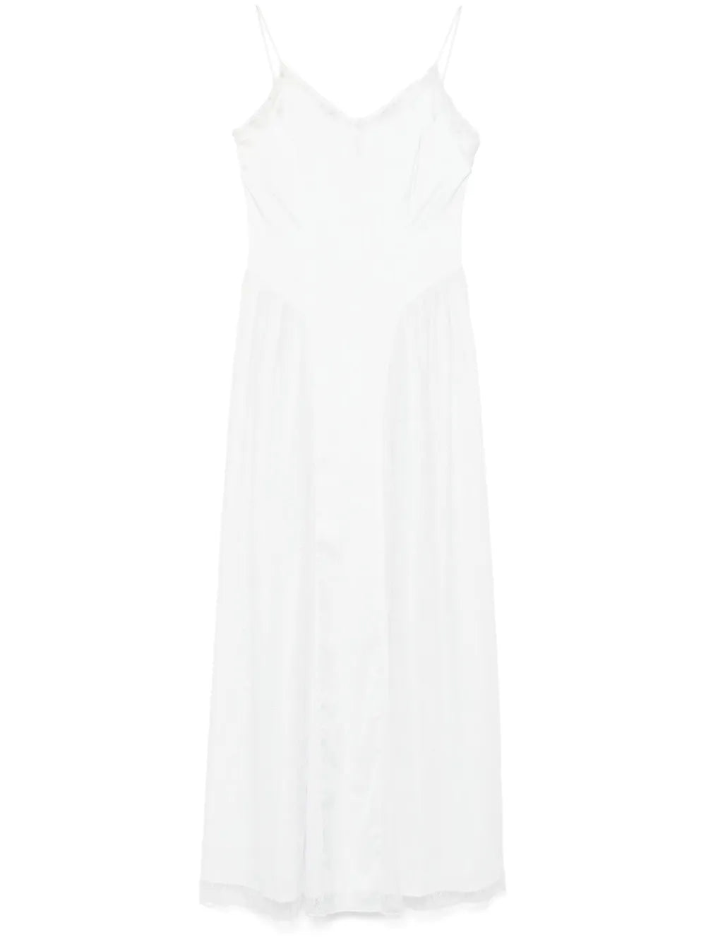 Satin Lace Maxi Dress