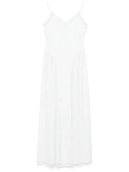 Satin Lace Maxi Dress