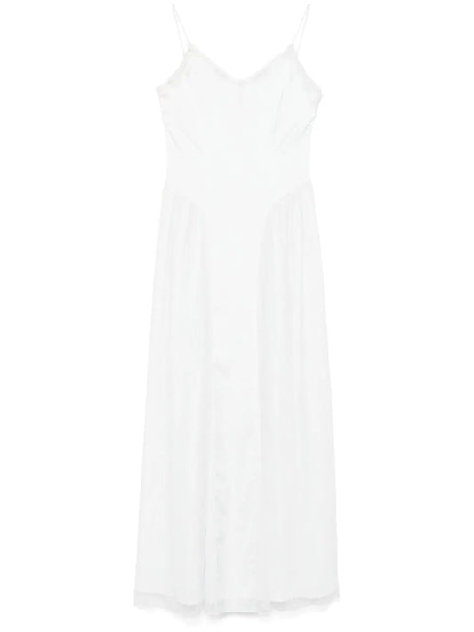 Satin Lace Maxi Dress