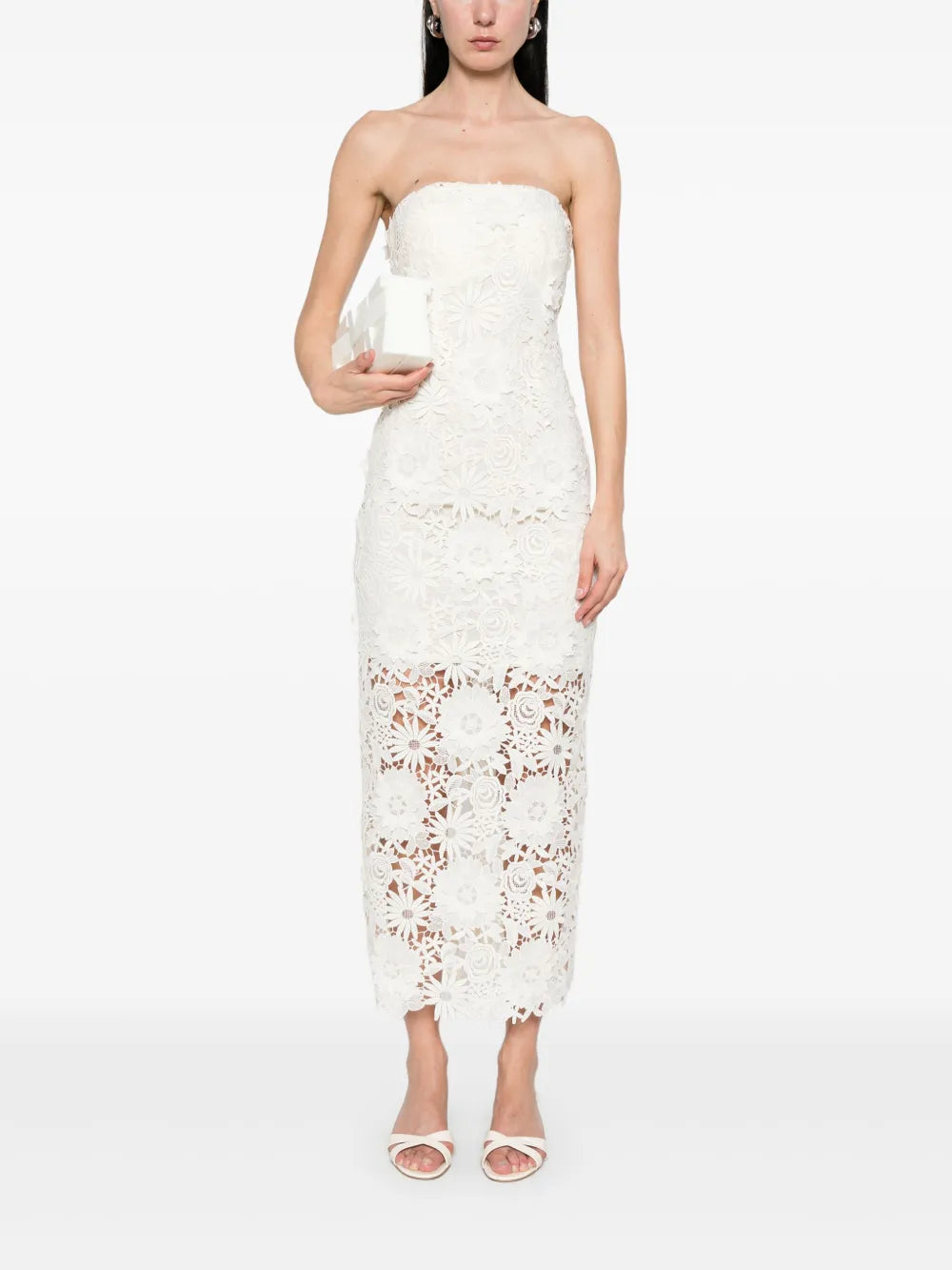 3D Lace Midi Dress