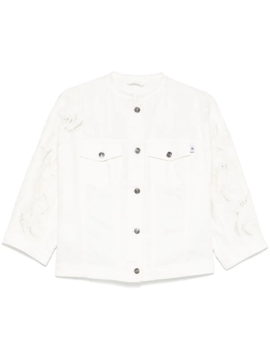 Floral-Lace Appliqué Jacket