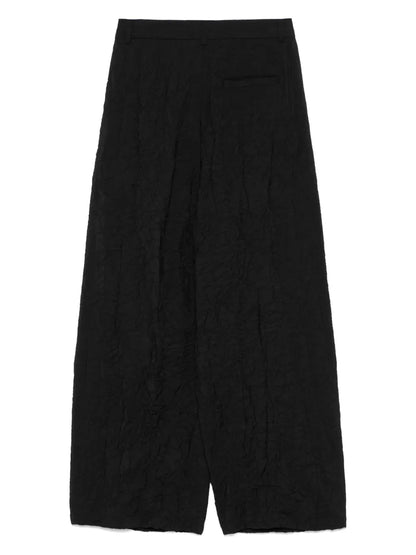 Crinkled Wide Trousers
