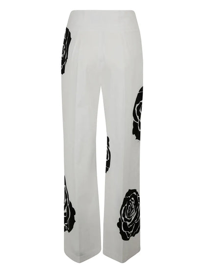 Rose-Pattern Trousers