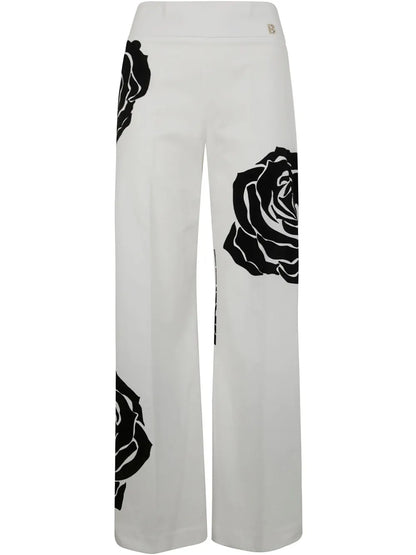Rose-Pattern Trousers