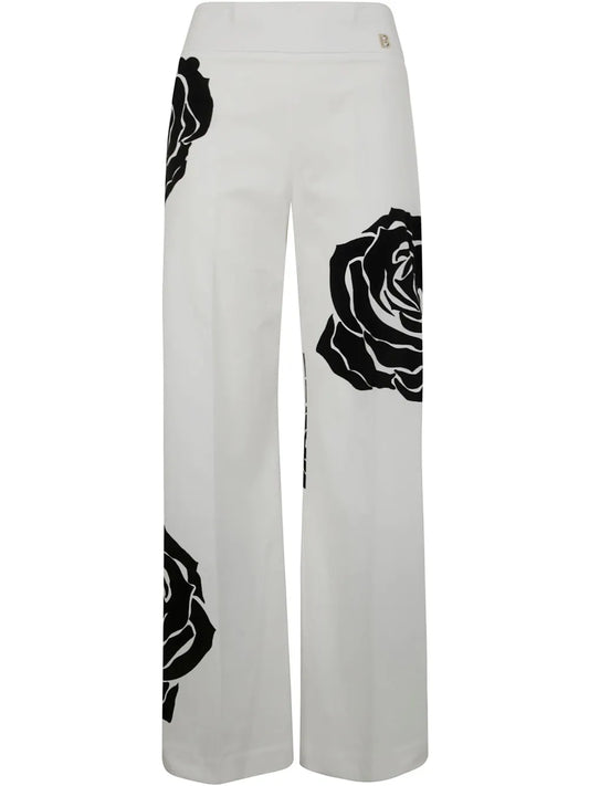 Rose-Pattern Trousers