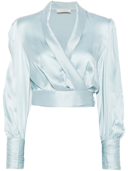 Silk Wrap Top