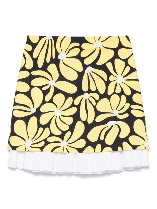 Floral-Print Mini Skirt