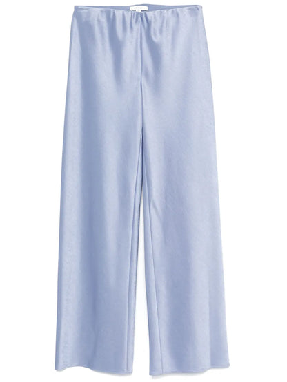 Satin Straight-Leg Trousers