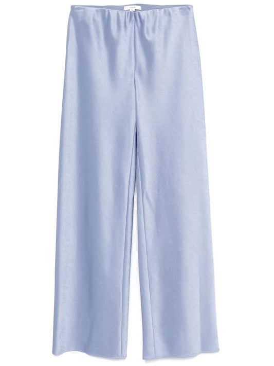 Satin Straight-Leg Trousers