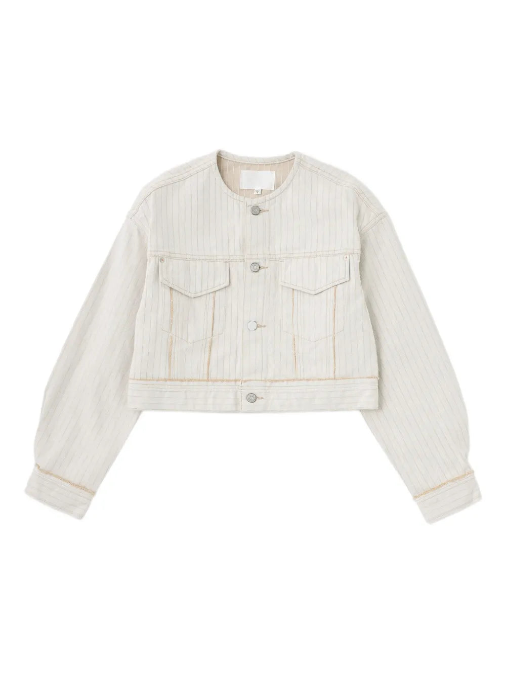 Colarless Cropped Jacket