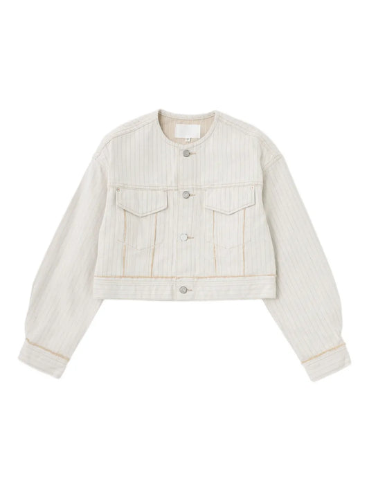 Colarless Cropped Jacket
