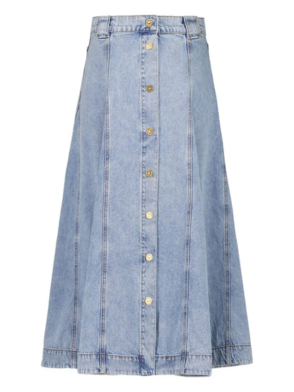 Denim Flared Skirt