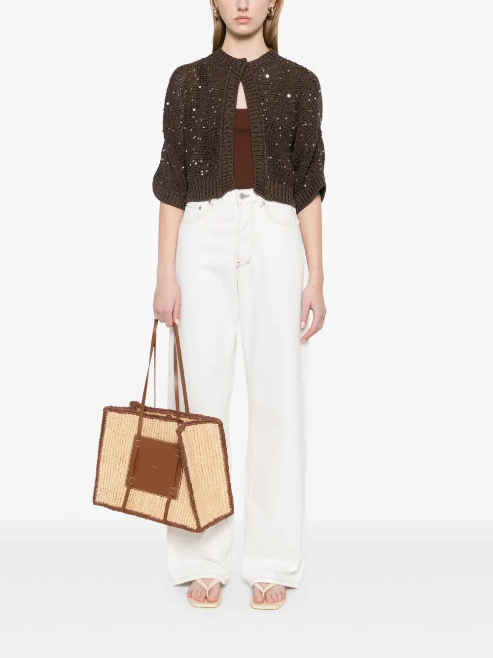 Sequin-Embellished Cardigan