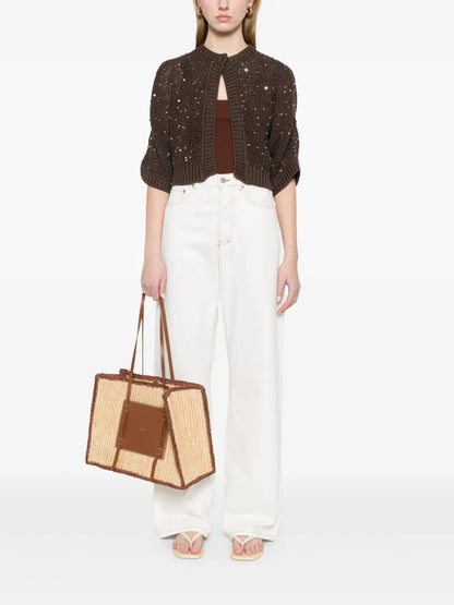 Sequin-Embellished Cardigan